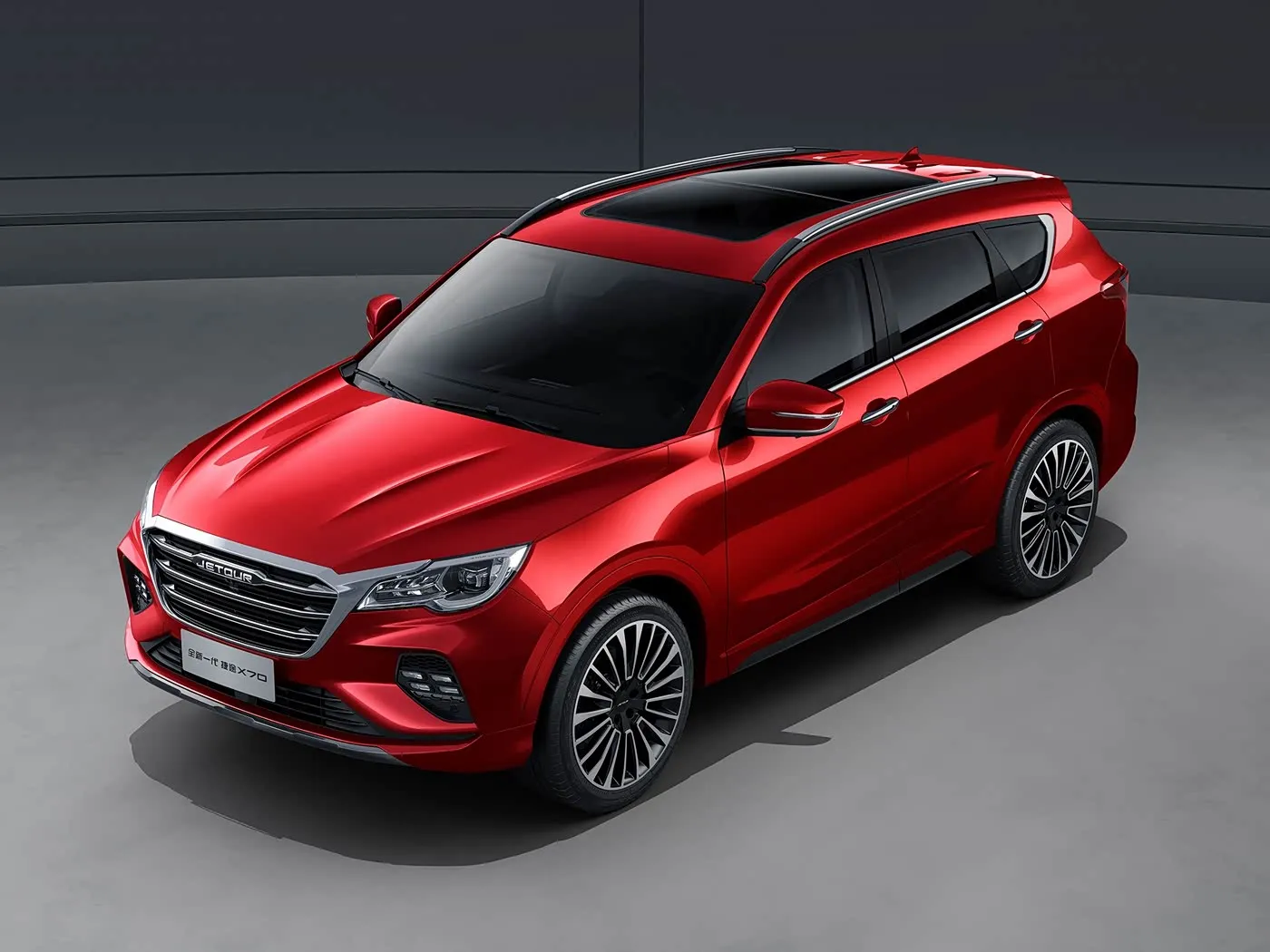 새로운 Chery Jetour X70 SUV 자동 드라이브 유로 VI 방출 합금 루프 랙 후면 카메라 가죽 시트